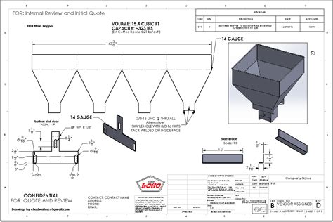 metal fab drawing examples